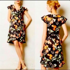 Hi There Karen Walker by Anthropologie Hibiscus Wrap Dress Women's Sz 2